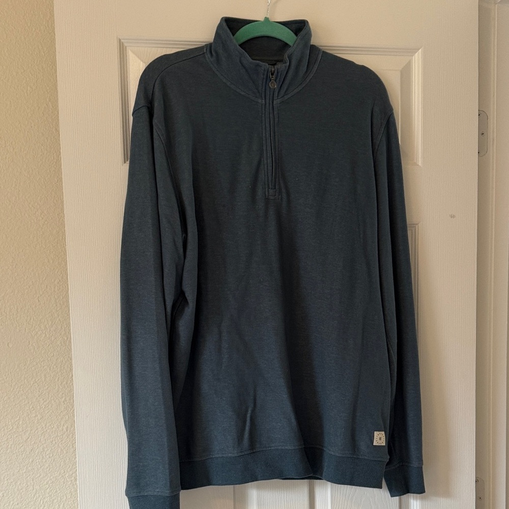 Linksoul Men's Dark Blue Zip-Up Sweater